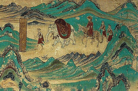 800px-Xuanzang_returned_from_India._Dunhuang_mural,_Cave_103._High_Tang_period_(712-765).-593x393.jpg