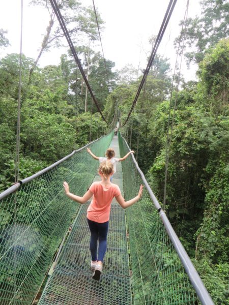 Lillian and Sylvia cross over to the La Selva Biological Station to tour the rainforest