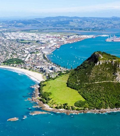 Aerial view of Bay of Plenty, New Zealand