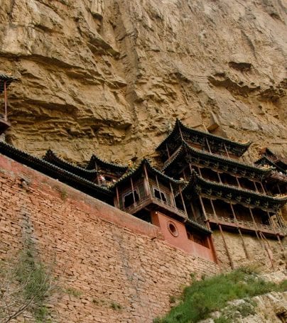 Datong cliffside buildings in China