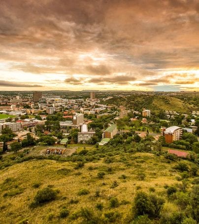 Aerial view of Free State Province (Bloemfontein), South Africa