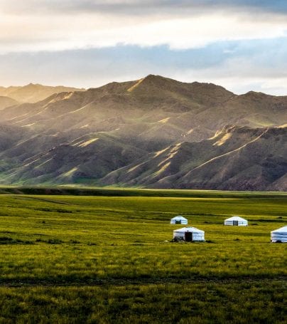 Ger on the plains of Mongolia