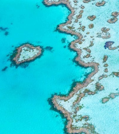 Aerial view of Great Barrier Reef, Australia