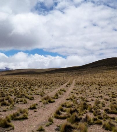 Plains and mountain in Humahuaca, Argentina