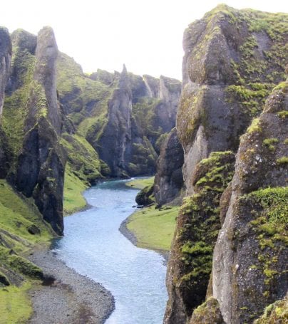 River in crevasse in Iceland