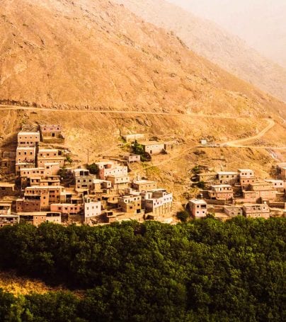 Cliffside buildings of Imlil, Morocco