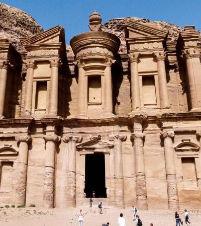 Cliffs of Petra in Jordan