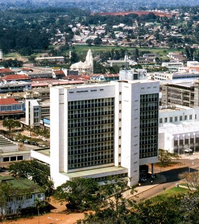 Aerial view of Kampala, Uganda