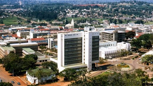 Aerial view of Kampala, Uganda