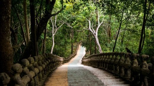 Path to temple in Kampong Thom, Cambodia