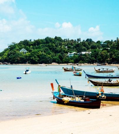 Boats on beach in Ko Samui, Thailand