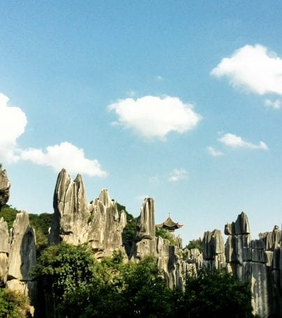 Stone forest near Kunming, China