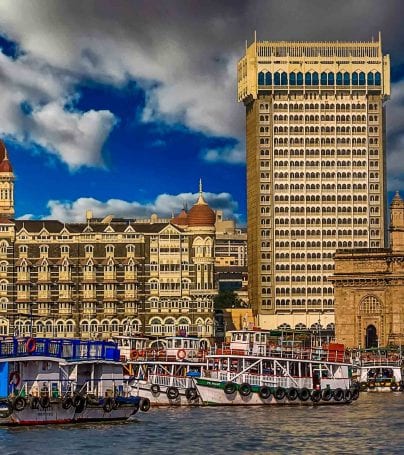 Coast skyline of Mumbai, India