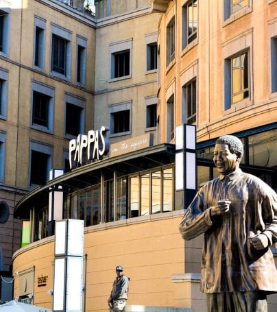 Nelson Mandela statue in Johannesburg, South Africa