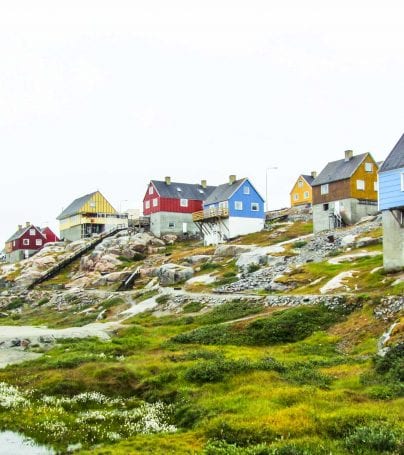 Houses by the shore in Ny-Ålesund