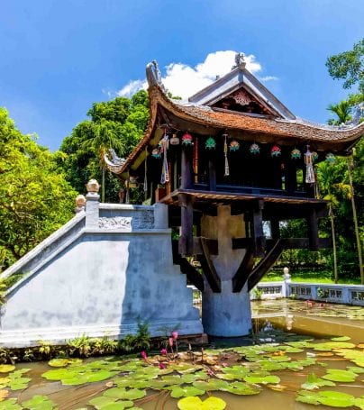 The One Pillar Pagoda in Vietnam