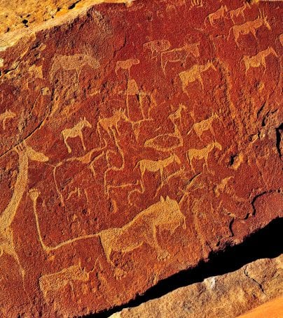 Rock carvings at Twyfelfontein, Namibia