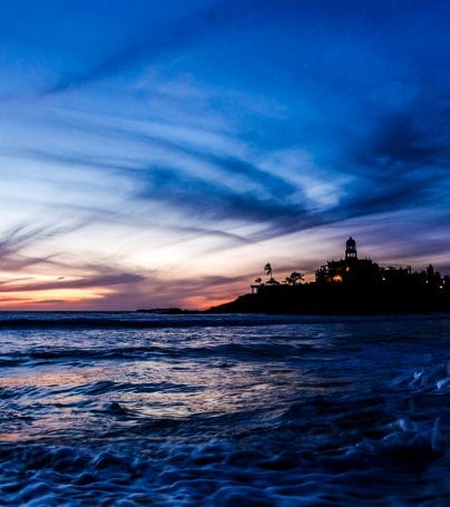 Beach near Todos Santos, Mexico at sunset