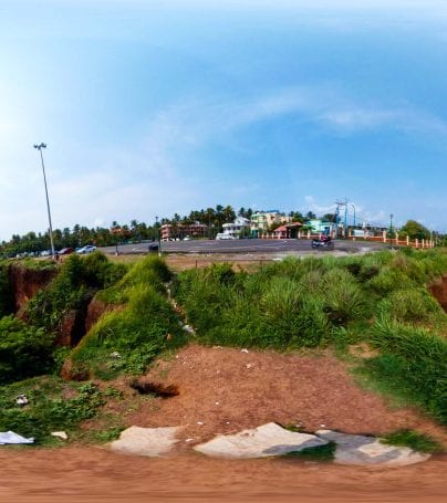 Panorama of Varkala Beach, India