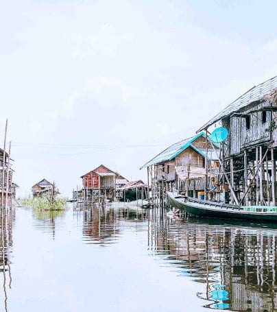 Lake village in Taunggyu district of Myanmar