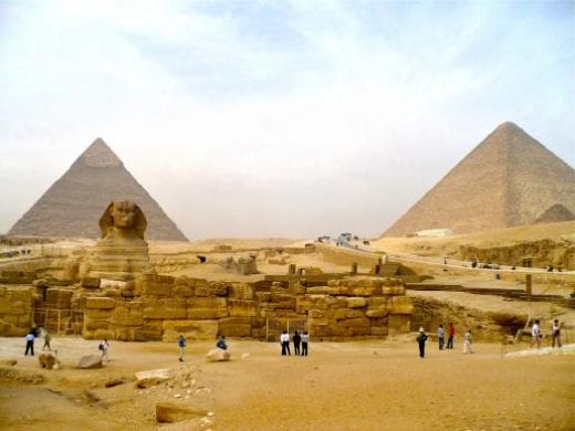 The Great Pyramids and the Sphinx are captivating sites near Cairo (photo by S. Anderson)