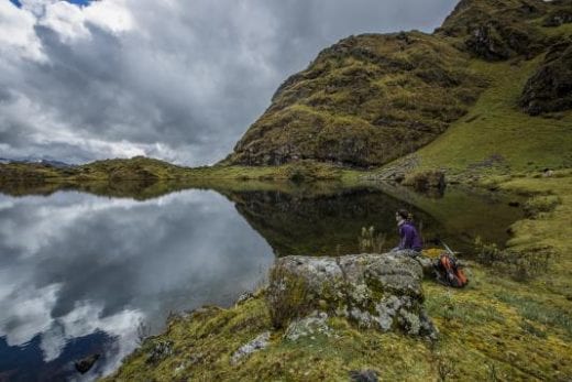 Take a break by one of the lakes you come across.