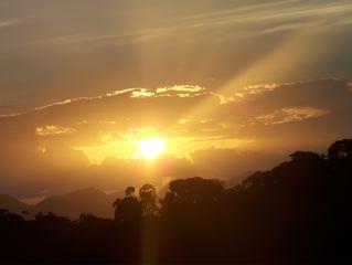 The sun sets on Belize.