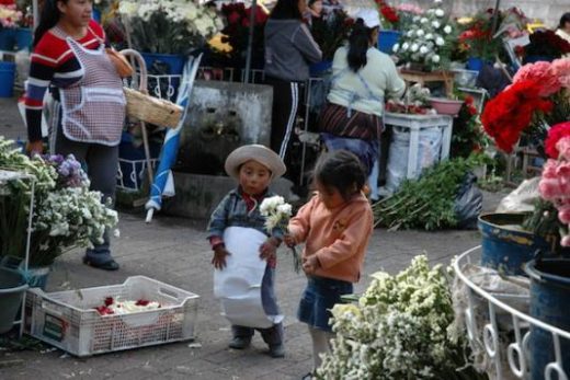 Markets are busy places for young and old