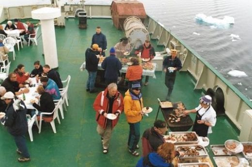 Alfresco dining in Antarctica