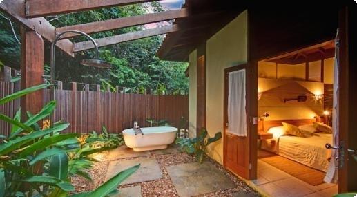 Your own private outdoor bath and shower