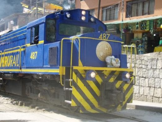 The train helps us cover the distance between the Lares Trail and Machu Picchu