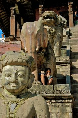 Climb the steps of one of Bhaktapur's ancient temples