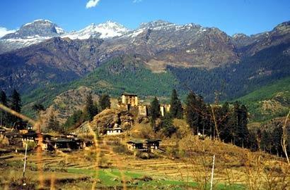 A village in Bhutan
