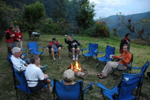 Share the day's stories around the fire on your last night of camping