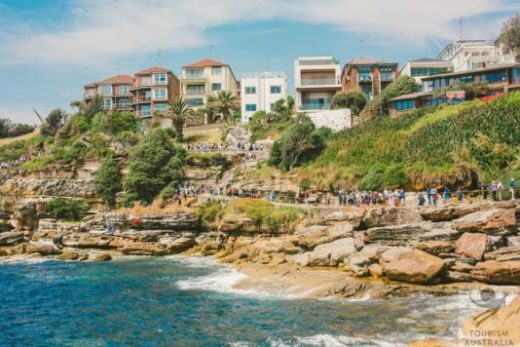 Stroll along Bondi beach