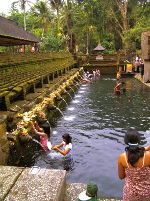 Sacred bathing area at a temple near Ubud