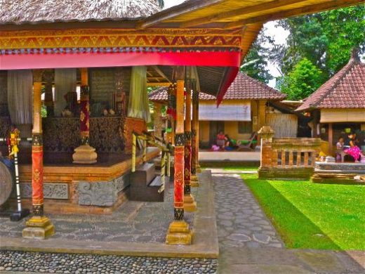 The traditional family compound at Mengwi