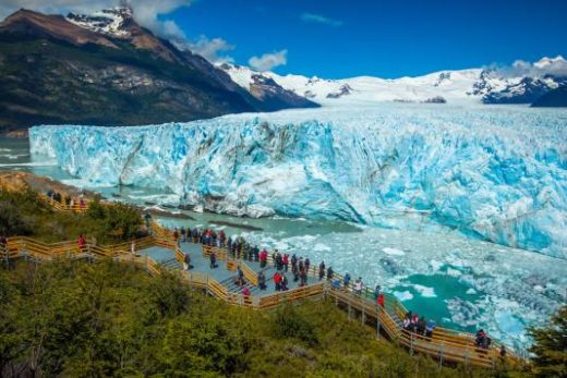 Hear chunks of ice plummet into the water