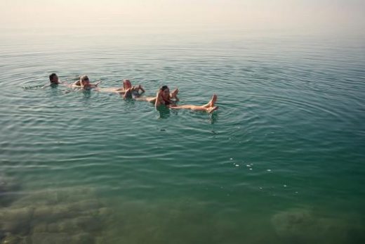 Floating in the Dead Sea