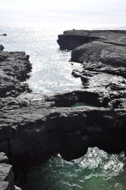 Visit tidal pools and the rocky coast of Santiago