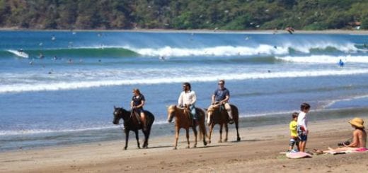 Horseback riding on the beach