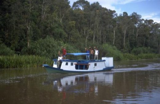 En route to Camp Leakey in Borneo.