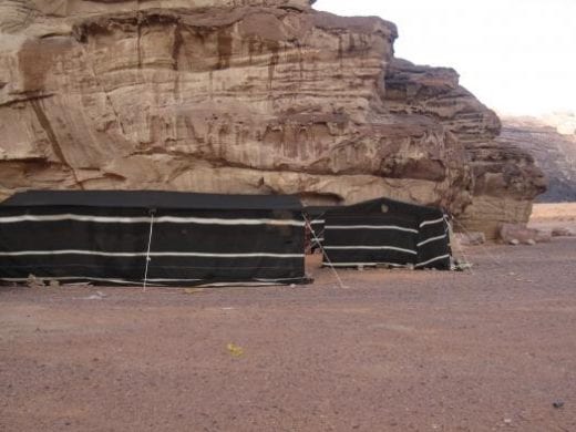 Bedouin tents in Wadi Rum