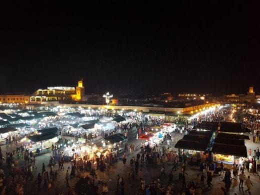 Be sure to explore Jemaa El Fna Square at night