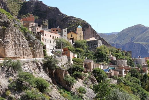 village on hillside