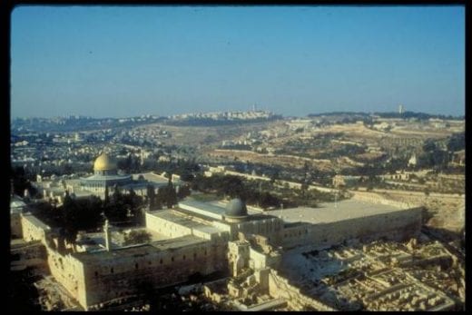 Aerial view of Jerusalem