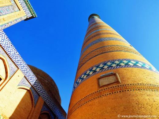 Islam Khodja Minaret viewed from below (Photo from Journeys On Quest)