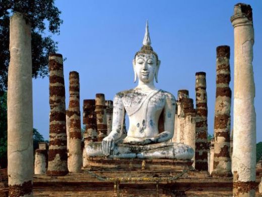 Explore the ancient ruins at Sukhothai