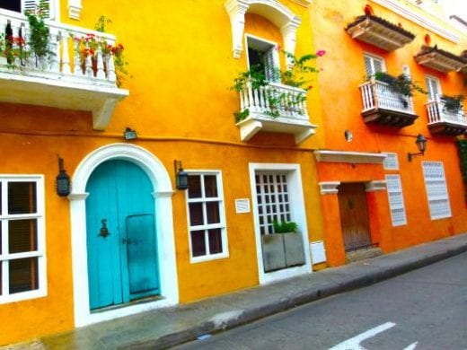 The colorful homes of Cartagena