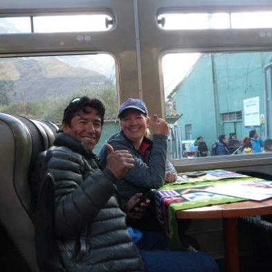 Making friends with Peruvian guides